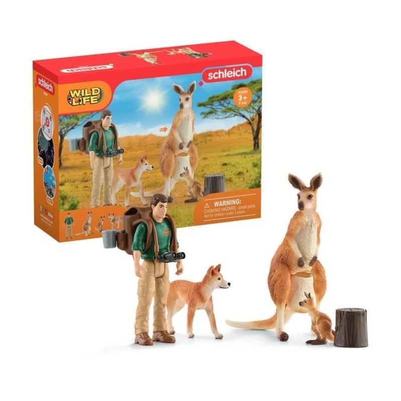 Coffret Aventures en Océanie, figurines animaux sauvages, Schleich 42 Coffret Aventures en Océanie, figurines animaux sauvages, Schleich 42