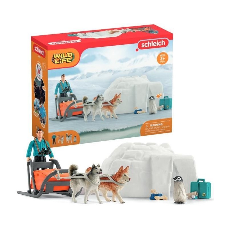 Coffret Expédition en Antarctique, figurines animaux sauvages, Schlei Coffret Expédition en Antarctique, figurines animaux sauvages, Schlei