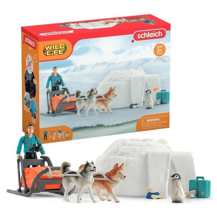Coffret Expédition en Antarctique, figurines animaux sauvages, Schleich 42558 Wild Life, Pour enfant des 3 ans Coffret Expédition en Antarctique, figurines animaux sauvages, Schleich 42558 Wild Life, Pour enfant des 3 ans