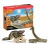 Coffret Duel Aligator/Anaconda, figurines animaux sauvages, Schleich 4
