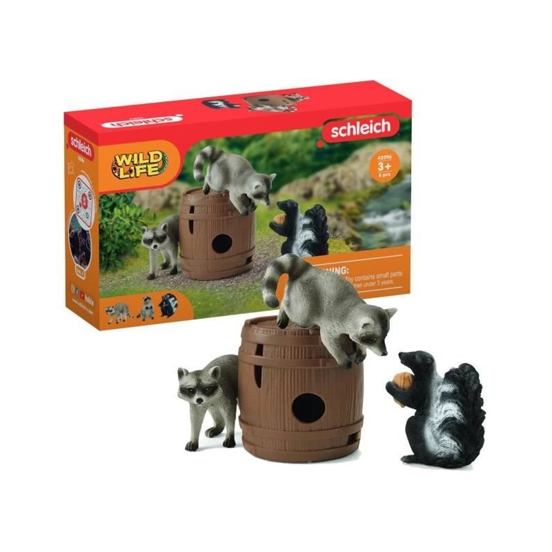 Coffret Jeux rigolos avec la noix, figurines animaux sauvages, Schleic Coffret Jeux rigolos avec la noix, figurines animaux sauvages, Schleic