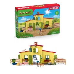 Ensemble de Figurines Animaux de la Ferme avec Accessoires - Coffret F