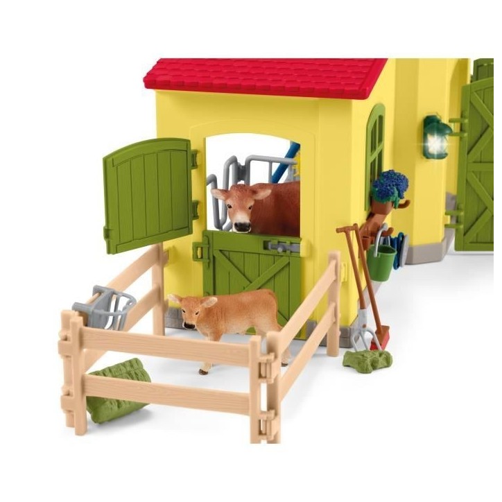 Ensemble de Figurines Animaux de la Ferme avec Accessoires - Coffret Ferme éducative de 92 Pieces avec Vache, Cheval, Cochon et Ensemble de Figurines Animaux de la Ferme avec Accessoires - Coffret Ferme éducative de 92 Pieces avec Vache, Cheval, Cochon et