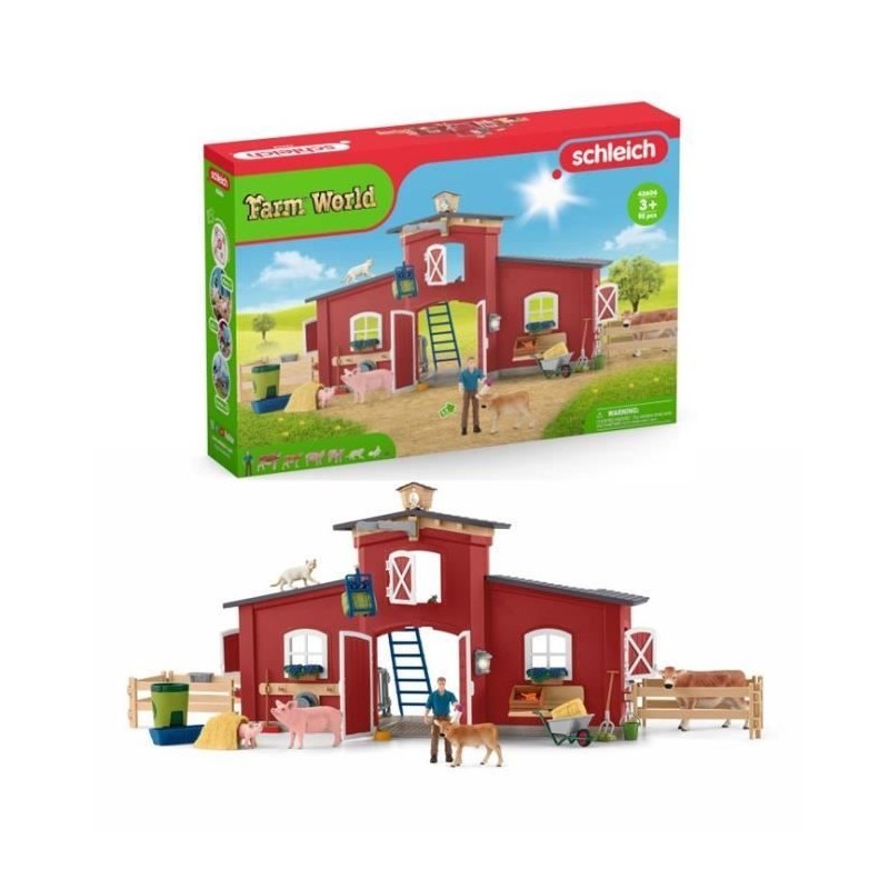 Figurines Animaux de la Ferme avec Accessoires - Coffret Ranch Améric Figurines Animaux de la Ferme avec Accessoires - Coffret Ranch Améric