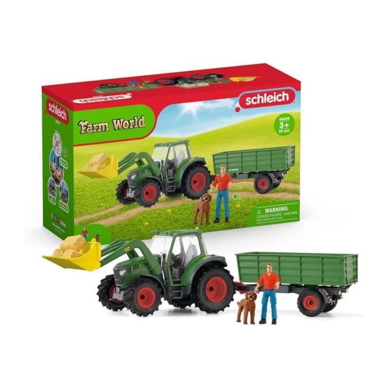 Tracteur et remorque, Coffre schleich avec 1 tracteur, 1 rremorque, 1 Tracteur et remorque, Coffre schleich avec 1 tracteur, 1 rremorque, 1