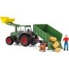 Tracteur et remorque, Coffre schleich avec 1 tracteur, 1 rremorque, 1