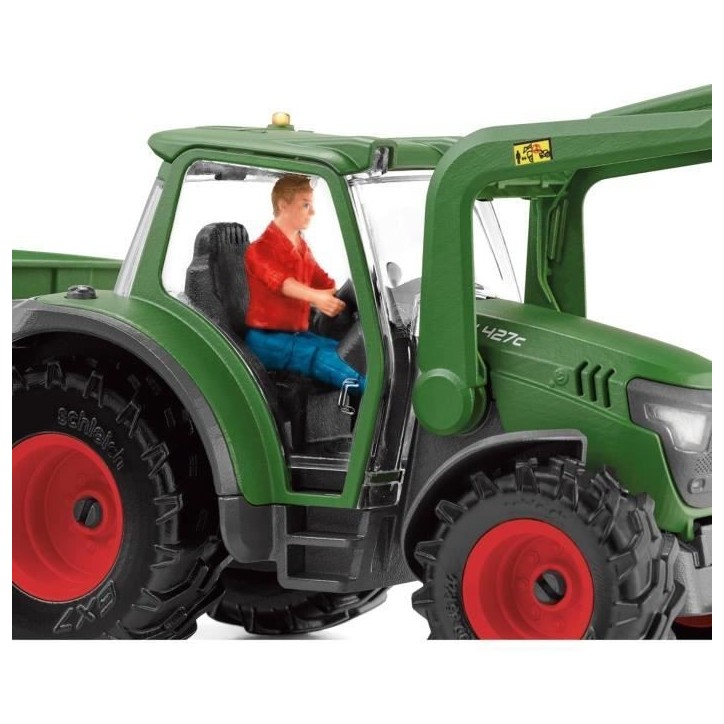 Tracteur et remorque, Coffre schleich avec 1 tracteur, 1 rremorque, 1 figurine humaine articulée, 1 figurine chien, pour enfant Tracteur et remorque, Coffre schleich avec 1 tracteur, 1 rremorque, 1 figurine humaine articulée, 1 figurine chien, pour enfant
