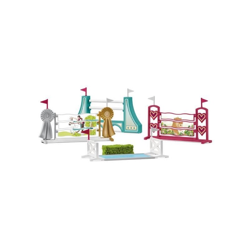 Accessoires pour obstacles, Schleich 42612 Horse Club, des 5 ans, 19 x
