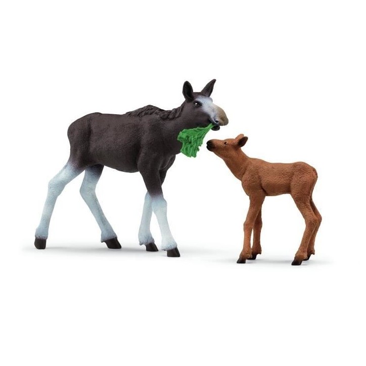 Figurines Élan Femelle avec Veau, animaux sauvages, Schleich 42629 Wild Life, Pour enfant des 3 ans Figurines Élan Femelle avec Veau, animaux sauvages, Schleich 42629 Wild Life, Pour enfant des 3 ans