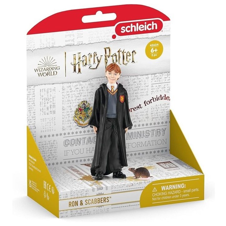 Ron et croûtard, Figurine de l'univers Harry Potter, pour enfants des 6 ans, 4 x 2 x 10 cm - schleich 42634 WIZARDING WORLD Ron et croûtard, Figurine de l'univers Harry Potter, pour enfants des 6 ans, 4 x 2 x 10 cm - schleich 42634 WIZARDING WORLD