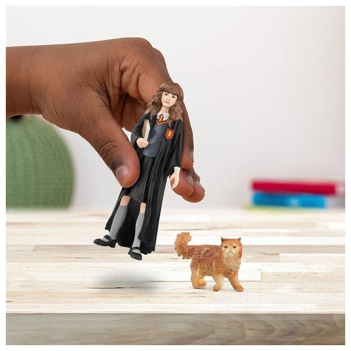Figurine Hermione et Pattenrond, Harry Potter, pour enfants des 6 ans, Schleich 42635 Harry Potter, Univers WIZARDING WORLD