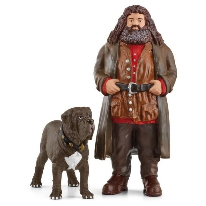 Hagrid et Crockdur, Figurine de l'univers Harry Potter, pour enfants des 6 ans, 8 x 11,5 x 13 cm - schleich 42638 WIZARDING WORL