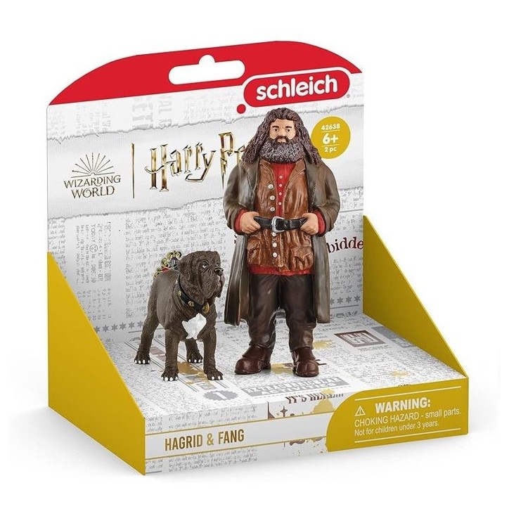 Hagrid et Crockdur, Figurine de l'univers Harry Potter, pour enfants des 6 ans, 8 x 11,5 x 13 cm - schleich 42638 WIZARDING WORL