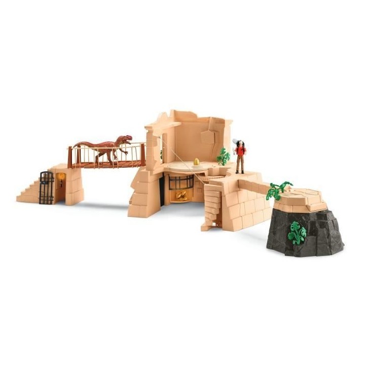 Aventures au temple perdu, Schleich 42657 Dinosaurs, Coffret avec un dinosaure Monolophosaurus inclus, Pour enfant des 5 ans Aventures au temple perdu, Schleich 42657 Dinosaurs, Coffret avec un dinosaure Monolophosaurus inclus, Pour enfant des 5 ans