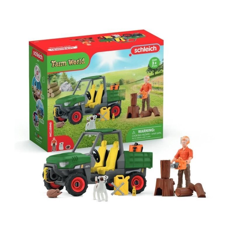 Garde forestier avec véhicule, Coffret Schleich 42659 Farm World pour Garde forestier avec véhicule, Coffret Schleich 42659 Farm World pour