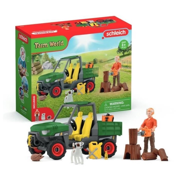 Garde forestier avec véhicule, Coffret Schleich 42659 Farm World pour enfant, des 5 ans Garde forestier avec véhicule, Coffret Schleich 42659 Farm World pour enfant, des 5 ans
