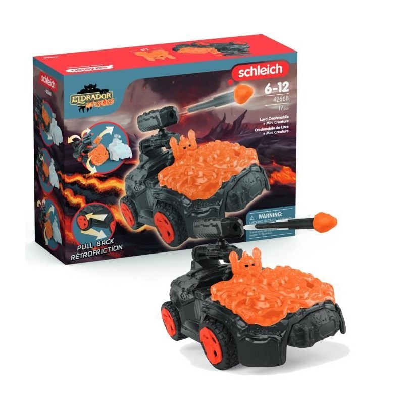 SCHLEICH - 42668 ELDRADOR CREATURES Crashmobile de Lave avec Mini Crea SCHLEICH - 42668 ELDRADOR CREATURES Crashmobile de Lave avec Mini Crea
