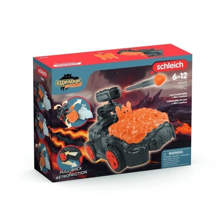 SCHLEICH - 42668 ELDRADOR CREATURES Crashmobile de Lave avec Mini Creature - Coffret voiture avec figurine fantastique SCHLEICH - 42668 ELDRADOR CREATURES Crashmobile de Lave avec Mini Creature - Coffret voiture avec figurine fantastique