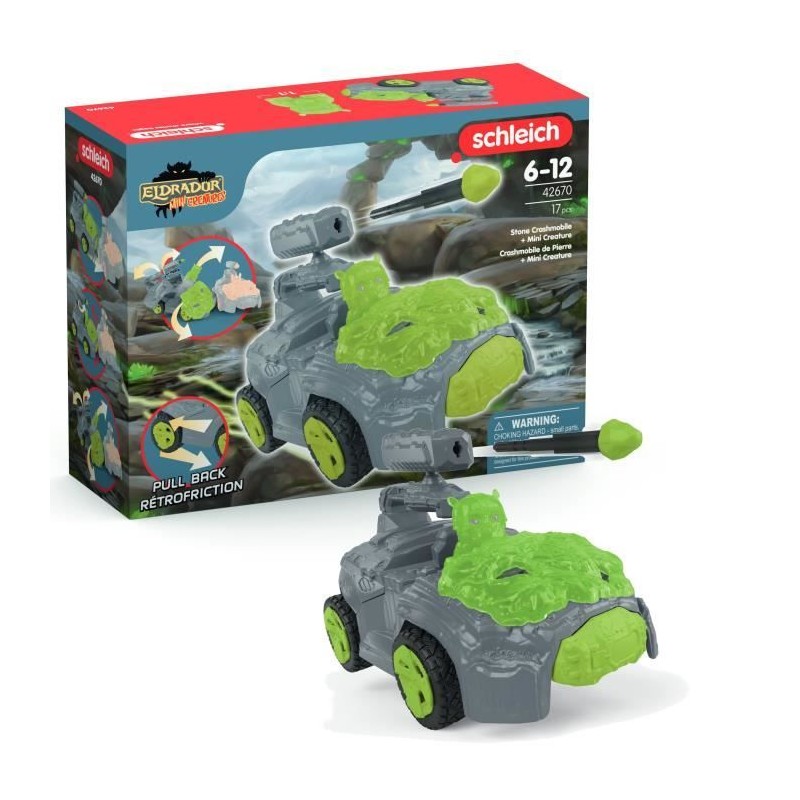 Crashmobile de Pierre avec Mini Creature, Coffret voiture avec figurin Crashmobile de Pierre avec Mini Creature, Coffret voiture avec figurin