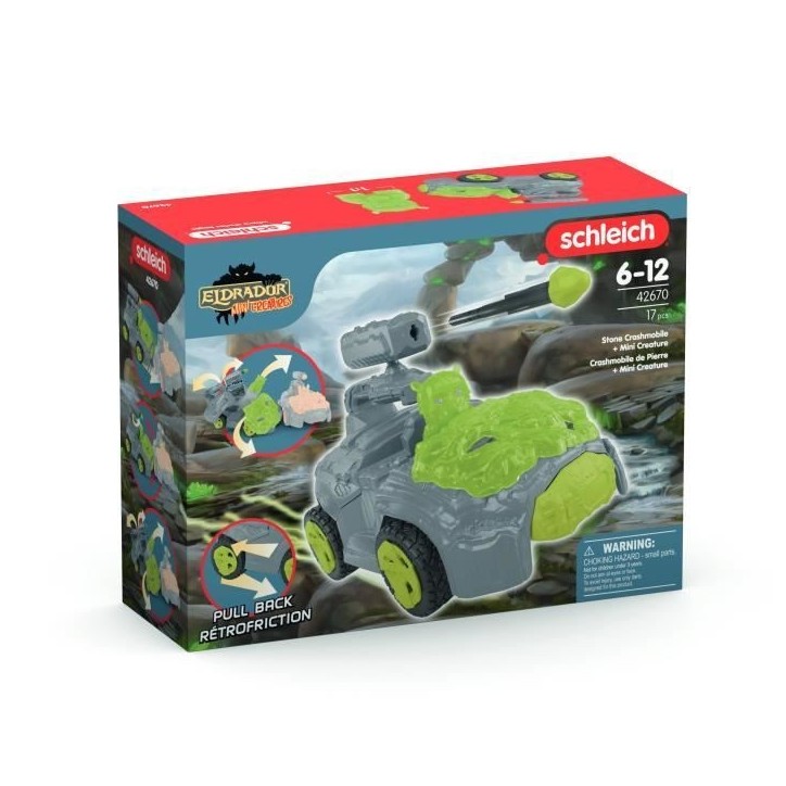 Crashmobile de Pierre avec Mini Creature, Coffret voiture avec figurine fantastique, Schleich 42670 Eldrador Creatures Crashmobile de Pierre avec Mini Creature, Coffret voiture avec figurine fantastique, Schleich 42670 Eldrador Creatures