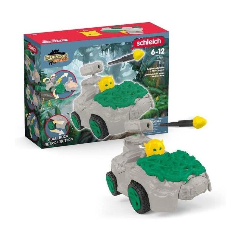 SCHLEICH- Crashmobile de la Jungle avec Mini Creature- 42671- Gamme El SCHLEICH- Crashmobile de la Jungle avec Mini Creature- 42671- Gamme El