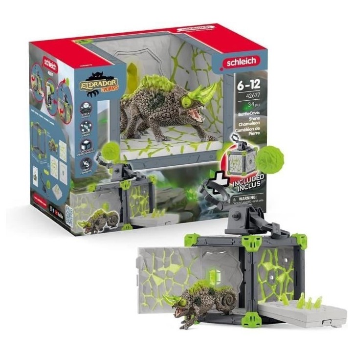 BattleCave Caméléon de Pierre, Extension de l'arene, SCHLEICH 42677 Eldrador Creatures, des 7 ans BattleCave Caméléon de Pierre, Extension de l'arene, SCHLEICH 42677 Eldrador Creatures, des 7 ans