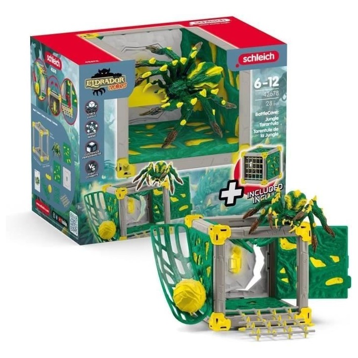 BattleCave Tarentule de la Jungle, Extension de l'arene, SCHLEICH 42678 Eldrador Creatures, des 7 ans BattleCave Tarentule de la Jungle, Extension de l'arene, SCHLEICH 42678 Eldrador Creatures, des 7 ans