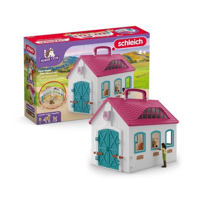 Coffret Écurie Transportable SCHLEICH 42703 Horse Club, Des 4 ans Coffret Écurie Transportable SCHLEICH 42703 Horse Club, Des 4 ans