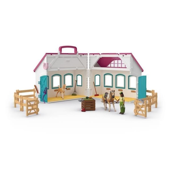 Coffret Écurie Transportable SCHLEICH 42703 Horse Club, Des 4 ans