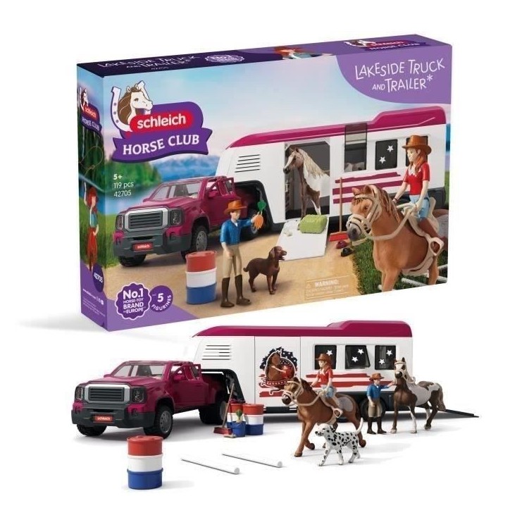 Coffret Pick-up et sa grande remorque équestre, Schleich 42705 Gamme Horse Club Coffret Pick-up et sa grande remorque équestre, Schleich 42705 Gamme Horse Club