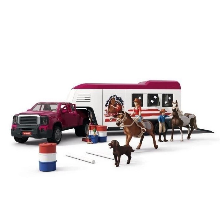 Coffret Pick-up et sa grande remorque équestre, Schleich 42705 Gamme Horse Club Coffret Pick-up et sa grande remorque équestre, Schleich 42705 Gamme Horse Club