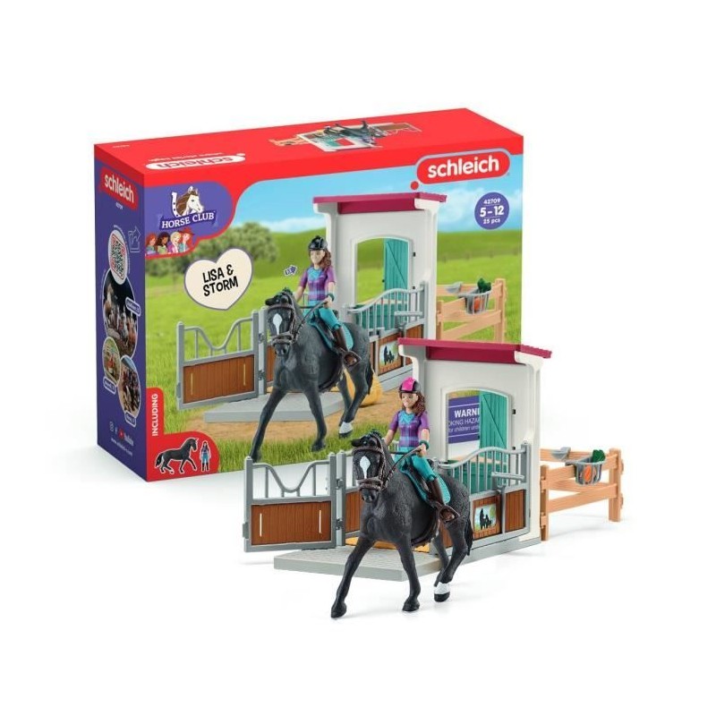 Horse Box Lisa et Storm, Figurine cheval et accessoires, SCHLEICH 4270 Horse Box Lisa et Storm, Figurine cheval et accessoires, SCHLEICH 4270