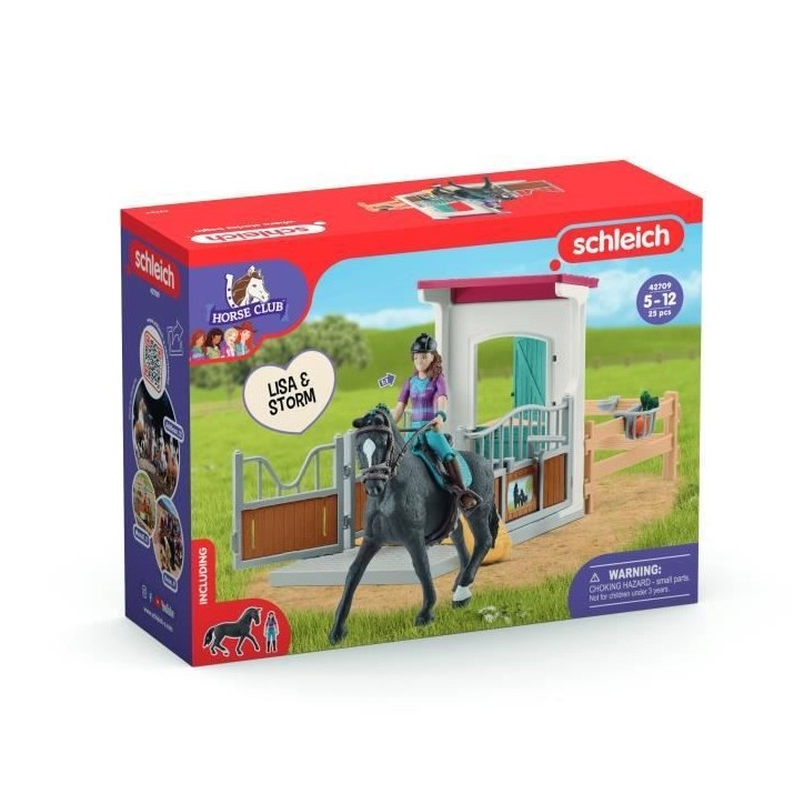 Horse Box Lisa et Storm, Figurine cheval et accessoires, SCHLEICH 42709 Horse Club, des 5 ans Horse Box Lisa et Storm, Figurine cheval et accessoires, SCHLEICH 42709 Horse Club, des 5 ans