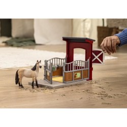 Coffret Box avec Jument Mustang, Figurine réaliste, Taille 24 cm, SCH