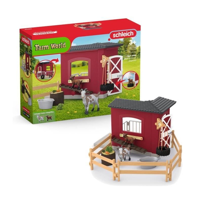 Figurine table pour chevres, Schleich 42726 Gamme Farm World Figurine table pour chevres, Schleich 42726 Gamme Farm World