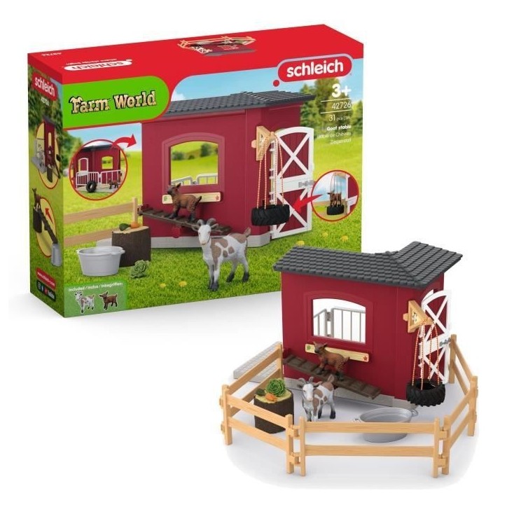 Figurine table pour chevres, Schleich 42726 Gamme Farm World Figurine table pour chevres, Schleich 42726 Gamme Farm World