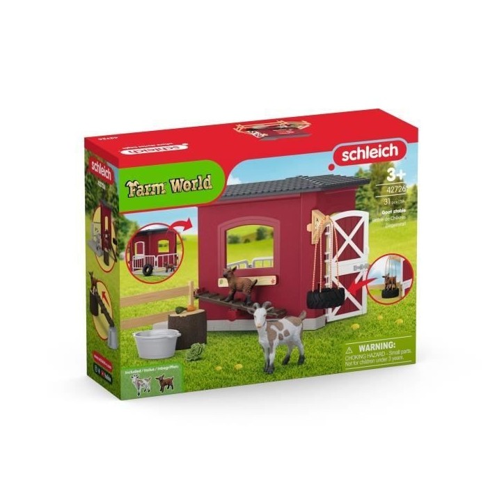 Figurine table pour chevres, Schleich 42726 Gamme Farm World Figurine table pour chevres, Schleich 42726 Gamme Farm World