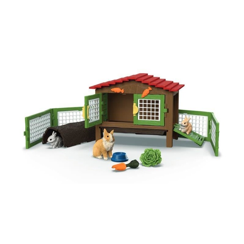 Coffret Clapier a Lapins, SCHLEICH 42728 Farm World, Des 4 ans Coffret Clapier a Lapins, SCHLEICH 42728 Farm World, Des 4 ans