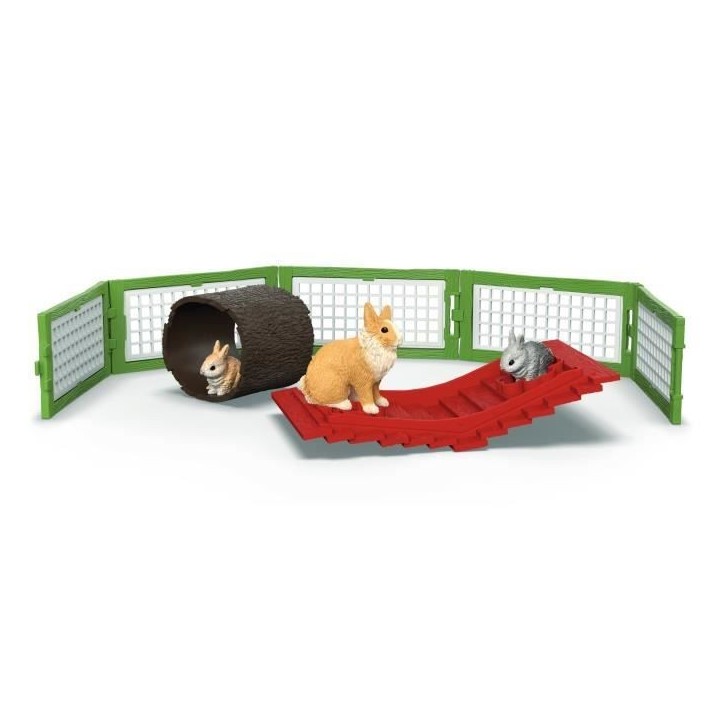 Coffret Clapier a Lapins, SCHLEICH 42728 Farm World, Des 4 ans