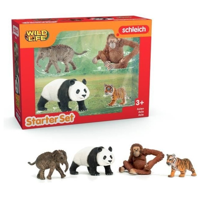 Mes Premiers Animaux d'Asie, Figurines d'animaux, SCHLEICH 42736 Wild Life, des 5 ans