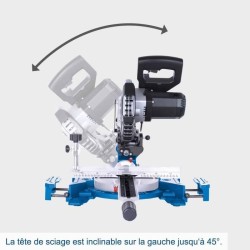Scie a onglet radiale - SCHEPPACH - HM 185 - 1400 W - Lame Ø 185 mm -