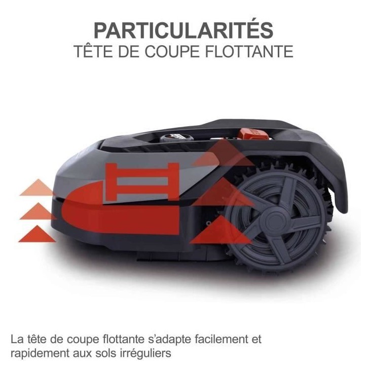 Robot tondeuse connecté 400m2 Scheppach RoboCut L500 avec station de recharge | Jusqu'a 400 m² | Capteur de pluie | WiFi & BT Robot tondeuse connecté 400m2 Scheppach RoboCut L500 avec station de recharge | Jusqu'a 400 m² | Capteur de pluie | WiFi & BT