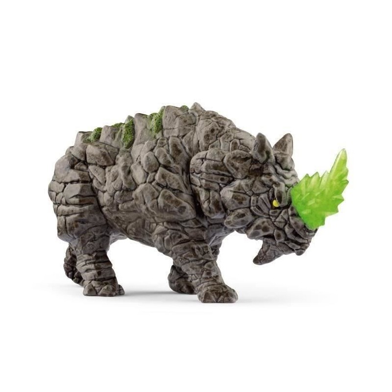 Rhinocéros de pierre - Figurine fantastique - Monstre Mythique et Pui Rhinocéros de pierre - Figurine fantastique - Monstre Mythique et Pui