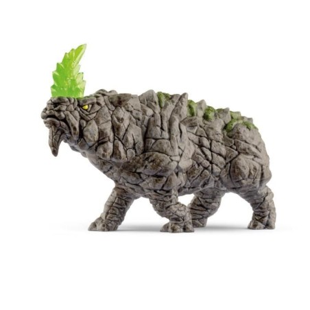 Rhinocéros de pierre - Figurine fantastique - Monstre Mythique et Puissant avec une Tete Mobile - Jeu Imaginatif pour Garçons
