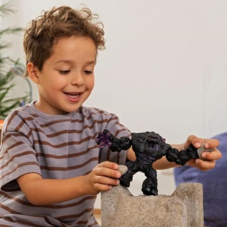 Monstre des Ténebres - Pierre - Figurine Schleich Réaliste - Créature Mythique avec Bras et Torse Mobiles - Cadeau pour Garç