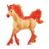 Figurine Étalon licorne de feu élementa, criniere et queue transpare