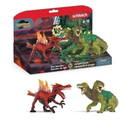 Figurine Saurien de feu vs Lézard de la jungle, Schleich 70834 Gamme