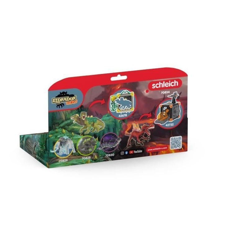 Figurine Saurien de feu vs Lézard de la jungle, Schleich 70834 Gamme Eldrador Creatures Figurine Saurien de feu vs Lézard de la jungle, Schleich 70834 Gamme Eldrador Creatures