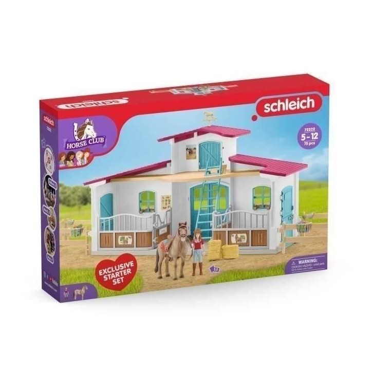 Centre Équestre, coffret figurines avec 75 éléments inclus dont 1 cheval, des 5 ans, schleich 72222 Horse club Centre Équestre, coffret figurines avec 75 éléments inclus dont 1 cheval, des 5 ans, schleich 72222 Horse club