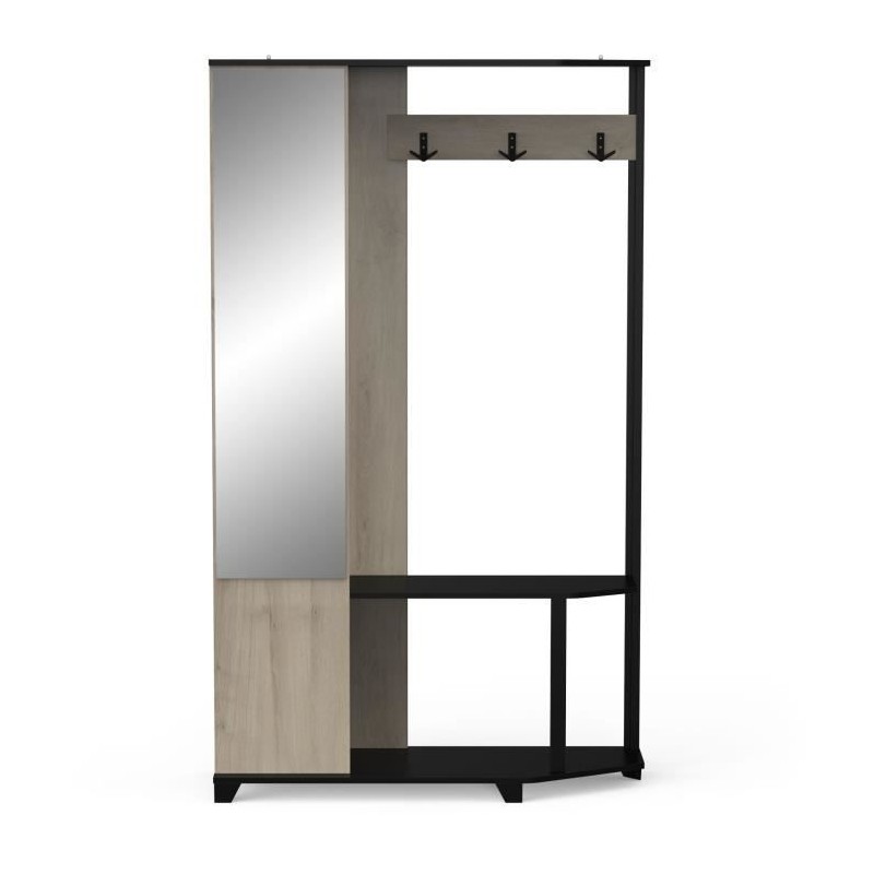 Vestiaire d'entrée - Chene Kronberg / Noir - L108,4 x P33,9 x H183,8 Vestiaire d'entrée - Chene Kronberg / Noir - L108,4 x P33,9 x H183,8
